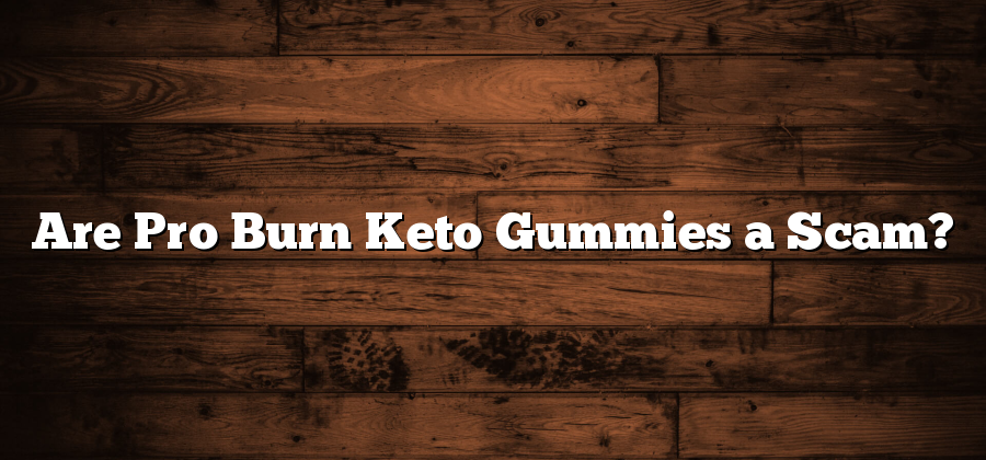 Are Pro Burn Keto Gummies a Scam?