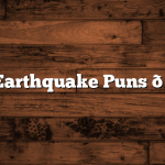 35+ Earthquake Puns 🌍💥