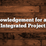 Acknowledgement for an Art Integrated Project