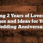 Celebrating 2 Years of Love: Heartfelt Messages and Ideas for Your 2nd Wedding Anniversary