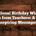 Motivational Birthday Wishes for Students from Teachers: A Guide to Inspiring Messages