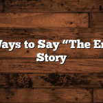 Other Ways to Say “The End” in a Story