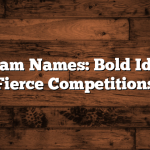 Red Team Names: Bold Ideas for Fierce Competitions