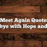 Until We Meet Again Quotes: Saying Goodbye with Hope and Love